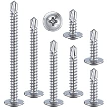 (150 pcs) Wensilon #10×1-1/2”for Sheet Metal Self-Tapping Screws 410 Stainless Steel Truss Head High-Strength Quick Tapping Screws
