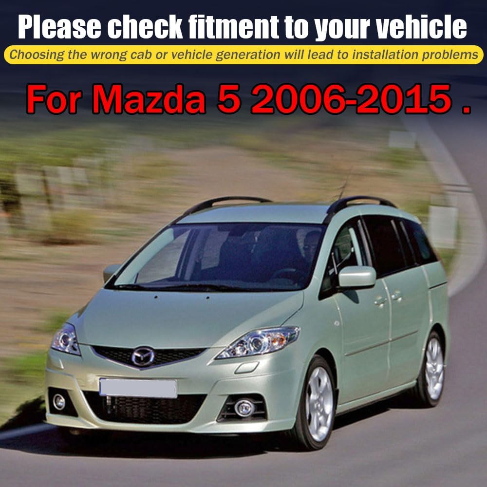 Rain Guards for Mazda 5 2006-2015, Tape-on Side Window Deflectors for Mazda 5, Window Visors for Mazda Cars, for Mazda Car Accessories 4 Rain Guards & 2 Car Coasters