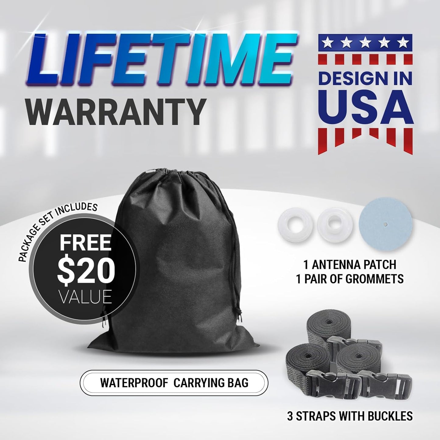 iCarCover Custom Car Cover for Chevy Monte Carlo (1970-1972) Waterproof All Weather Rain Snow UV Sun Protector Full Exterior Indoor Outdoor Car Cover (Stripe - Gray/Black)