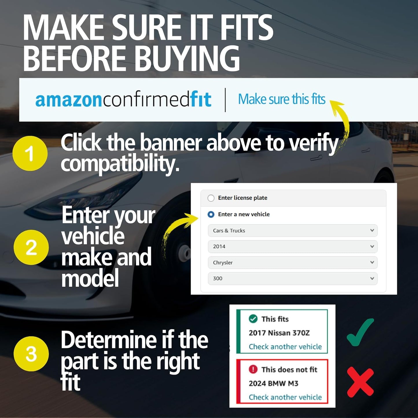 Premium Semi-Metallic Front Brake Pads (1001-1611AM) Compatible with 2013-2019 Ford (Explorer/Police Interceptor Sedan/Police Interceptor Utility/Special Service Police Sedan/Taurus)