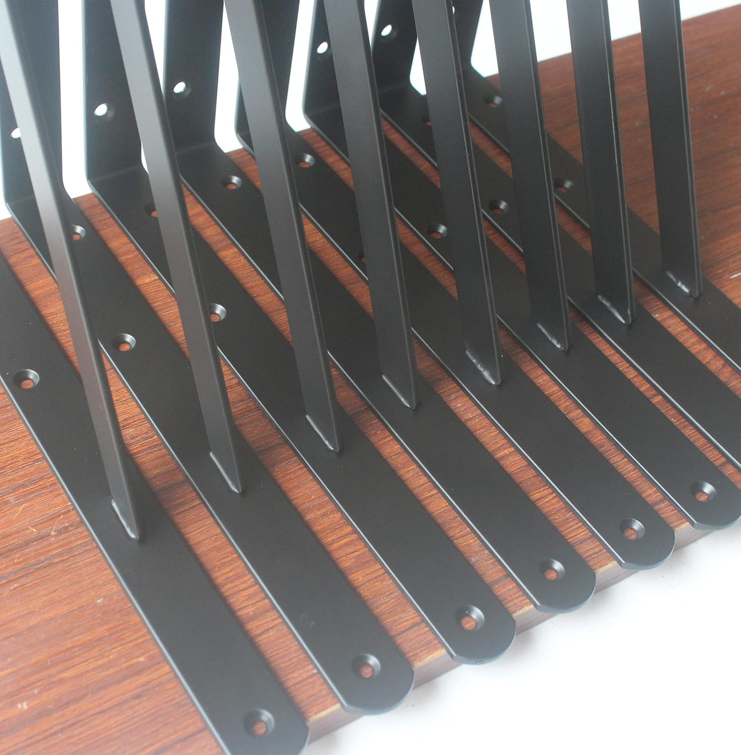 40 Pack L14 x H 10" Black Heavy Duty Shelf Brackets with Screws Metal Shelf Brackets Shelf Support Angle Brackets for Shelves L Brackets Heavy Duty Floating Shelf