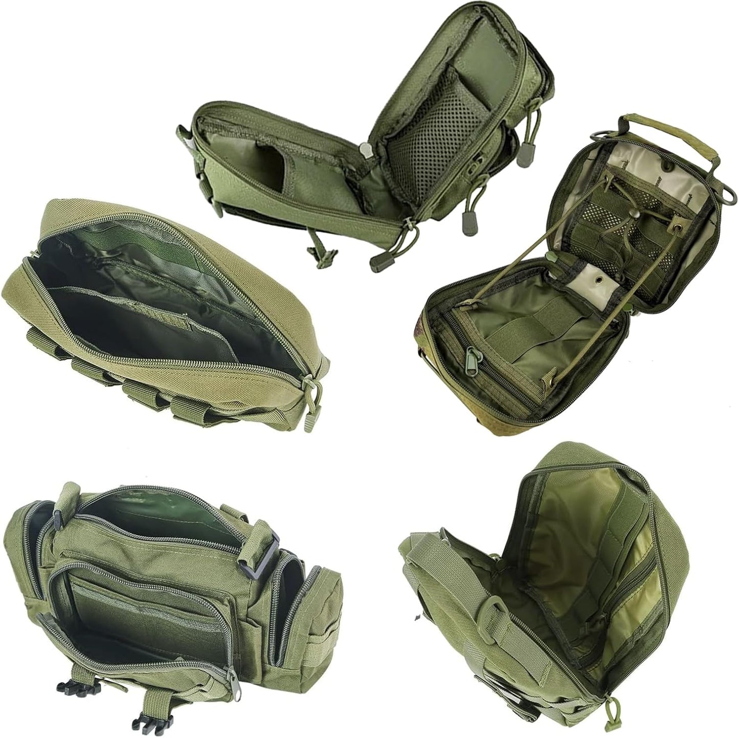 Universal Tactical Seat Back Organizer Vehicle Molle Panel Organizer Storage Bag with 5 Detachable Molle Pouch for All Vehicel Such as Jeep,Truck,SUV, Car, Ford,Chevy etc