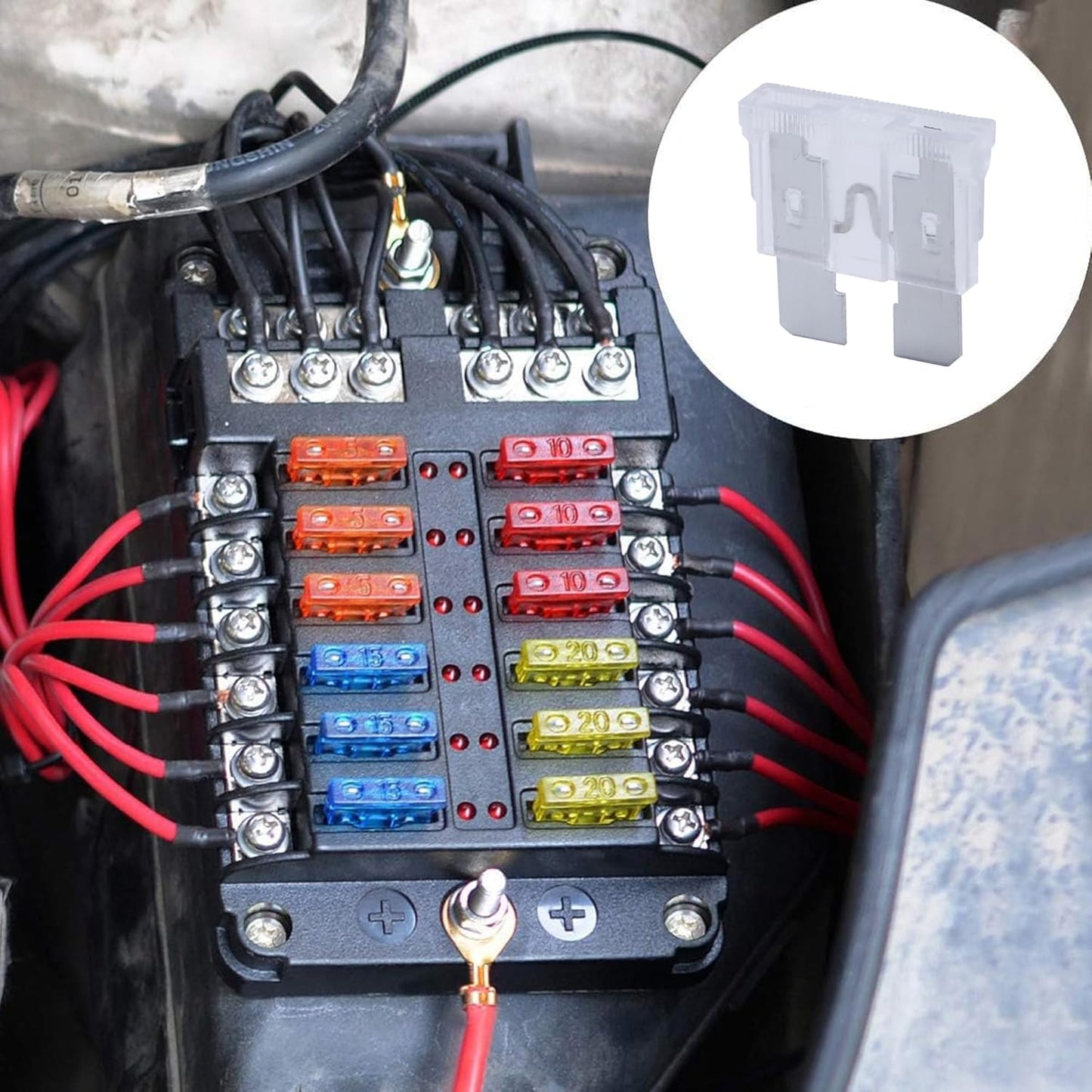 100 Pack Auto Fuses 25 AMP ATC/ATO Standard Regular Fuse Blade 25A Car Truck Boat Marine RV