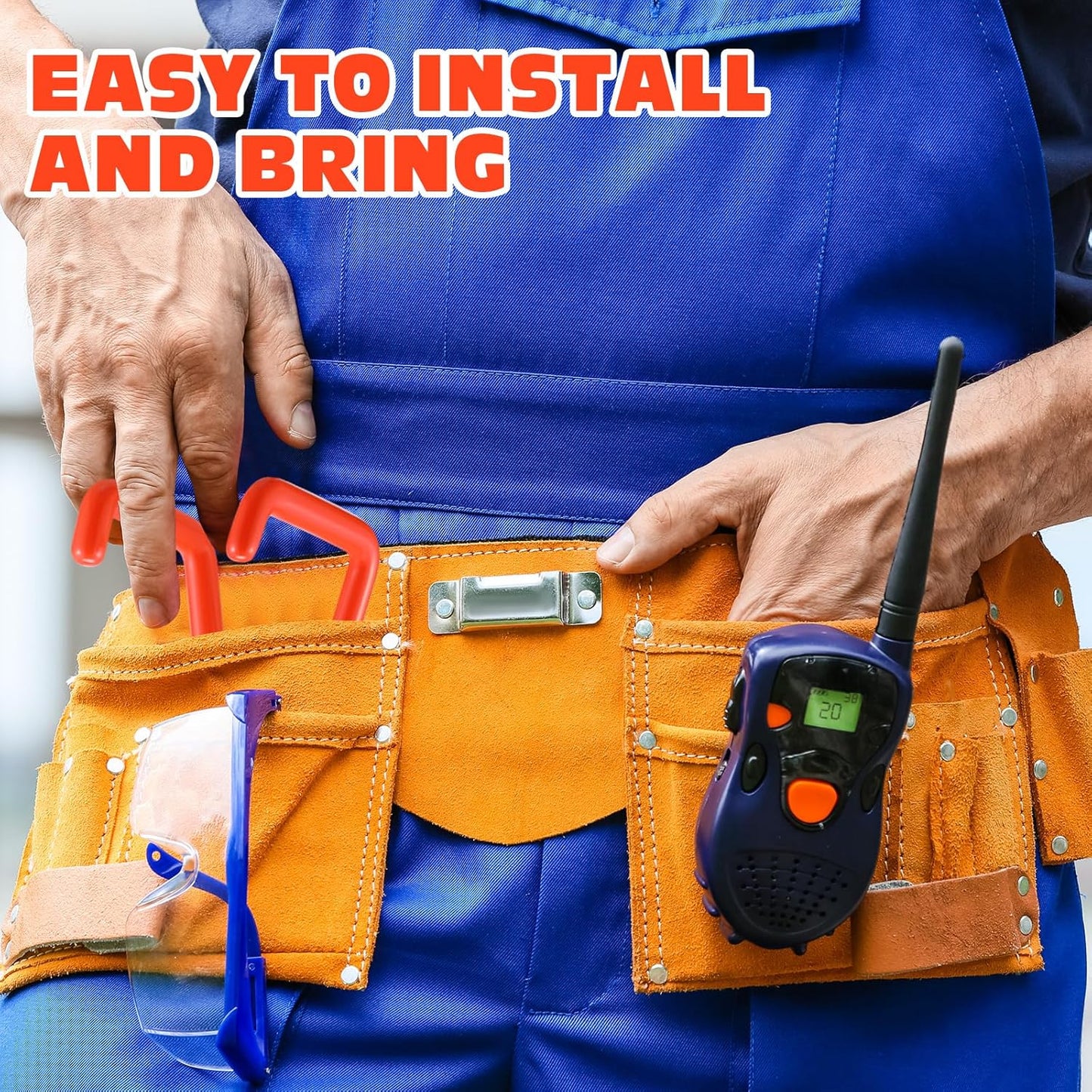 Landhoow Large Magnetic Hooks Heavy Duty Garage Magnet Hooks Strong Storage Utility Magnetic Hangers with Anti Slip Rubber Coating for Indoor and Outdoor Hanging(Orange,14 Pcs)