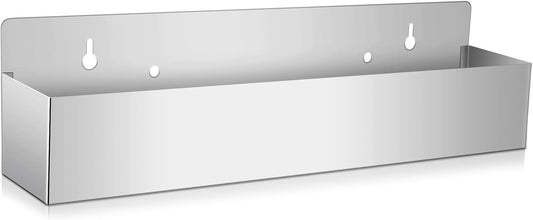 Tanlade 1 Pieces 22 Inch Single Speed Rail Stainless Steel Liquor Bottle Holder Wall Mounted Spray Bottle Rack Drink Rail Shelf for Bars, Silver