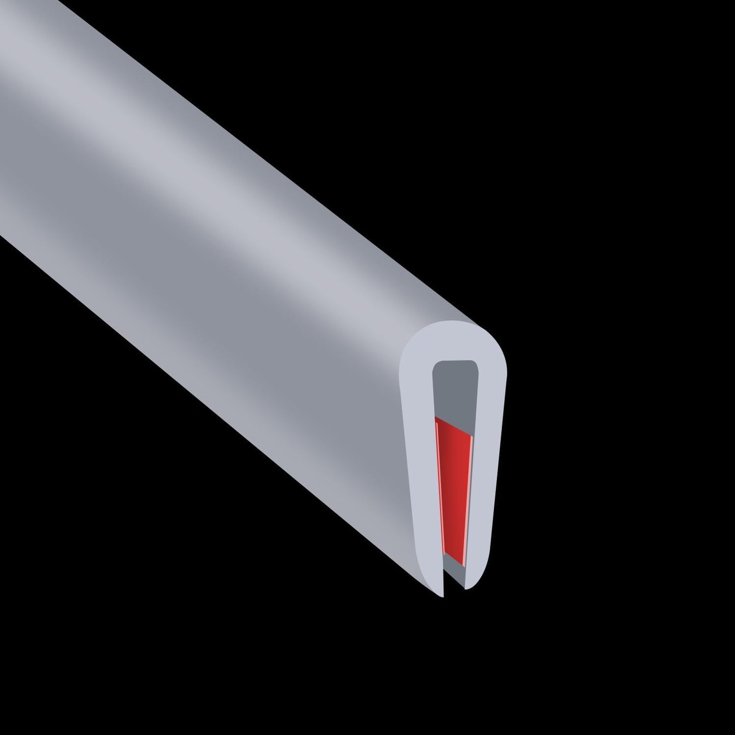 Rubber Edge Trim, Flexible Edge Trim for Sharp Edge, 1/16&quot; U Channel Edge Protector, Self Adhesive Edge Guards for Car Doors and Sheet Metal Parts, 20Ft, Grey Color