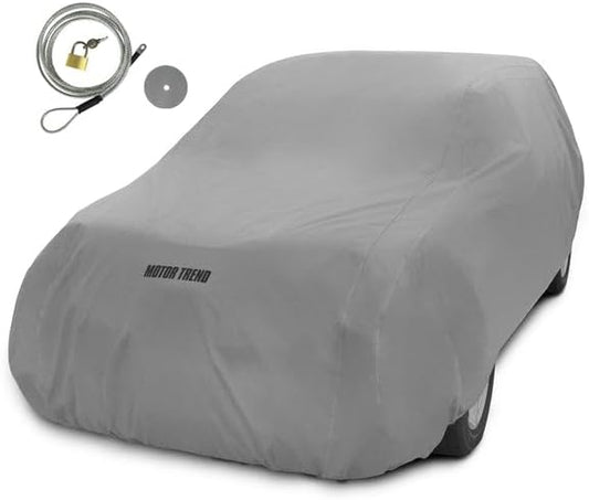 Motor Trend 4-Layer 4-Season Auto (Waterproof Outdoor UV Protection for Heavy Duty Use Full Car Cover for Vans, Suvs, Crossovers up to 225")