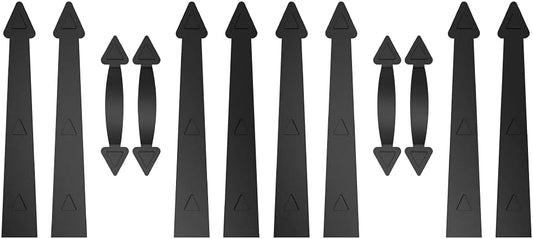 ZEKOO Garage Door Magnetic Decorative Hardware Kit, 8 Hinges 4 Handles Door Carriage Accents for 2 Car Garage, Color Black