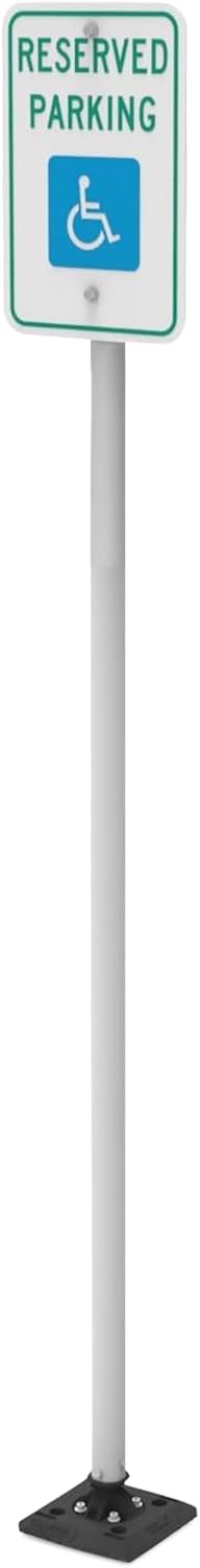 Impact Recovery - Sta-Rite Flexible Sign Post - Sign Holder - Handicap Parking Signs - Made in the USA - 102” Reserved Parking Signage