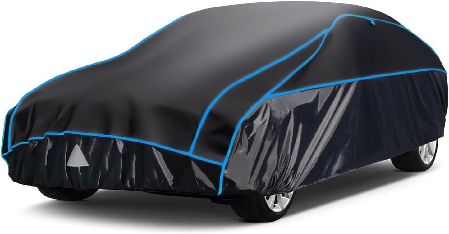Hail Protector Car Cover, Outdoor Anti Hail Car Covers Thick Multi-Layered EVA, Hail Proof Car Cover All Weather, Hail Protection Padded Fit Large Sedan/Coupe (Length 209 to 218 inch)