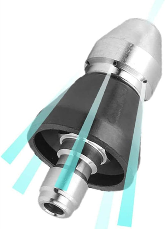 Pressure Washer Sewer Jetter Nozzle with Stainless Steel,3/8'' Quickly Connector, 5000 PSI Orifice 6.5