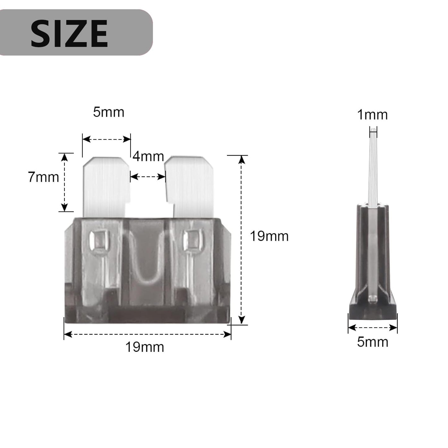 (80Pcs) 2 Amp Standard Fuse, 2A Car Blade Fuses for Car/RV/Truck/SUV/Motorcycle/Boat