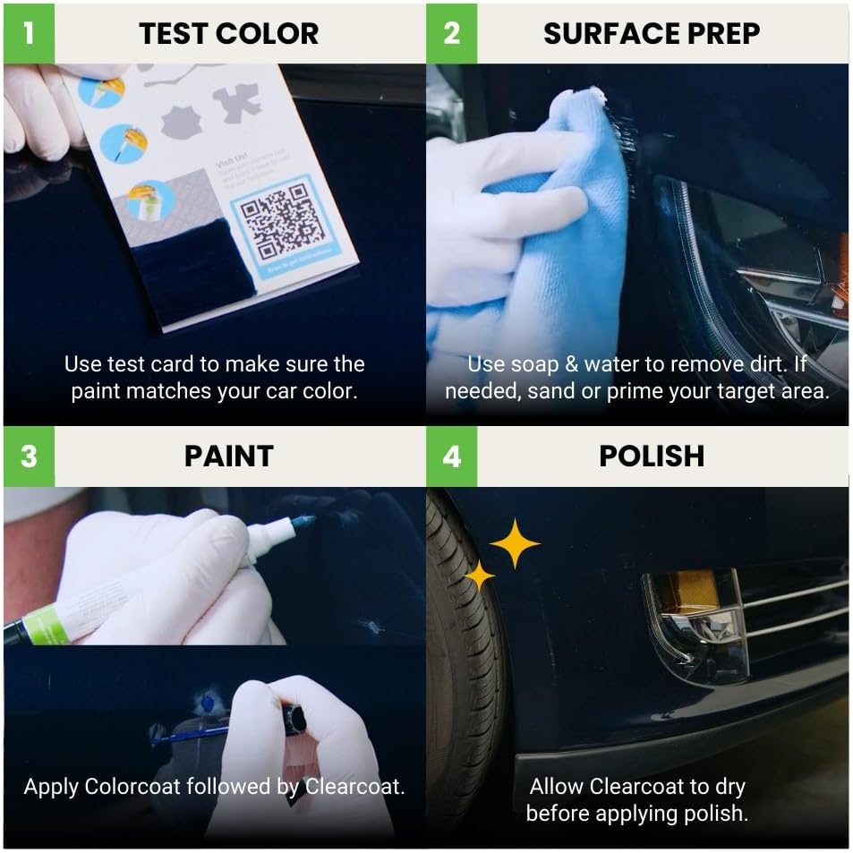 TouchUpDirect 1F9 Slate Metallic Compatible with Toyota Exact Match Touch Up Paint Combo - Preferred Kit