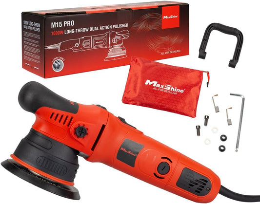 Maxshine M8S V2 Dual Action Polisher Car Detailing Kit - 1000W, 6-Speed, 8mm Throw, 5" Disc, Thread 5/16" - Car Detailing Supplies for Auto Paint Protection, Restoration & Scratch Repair