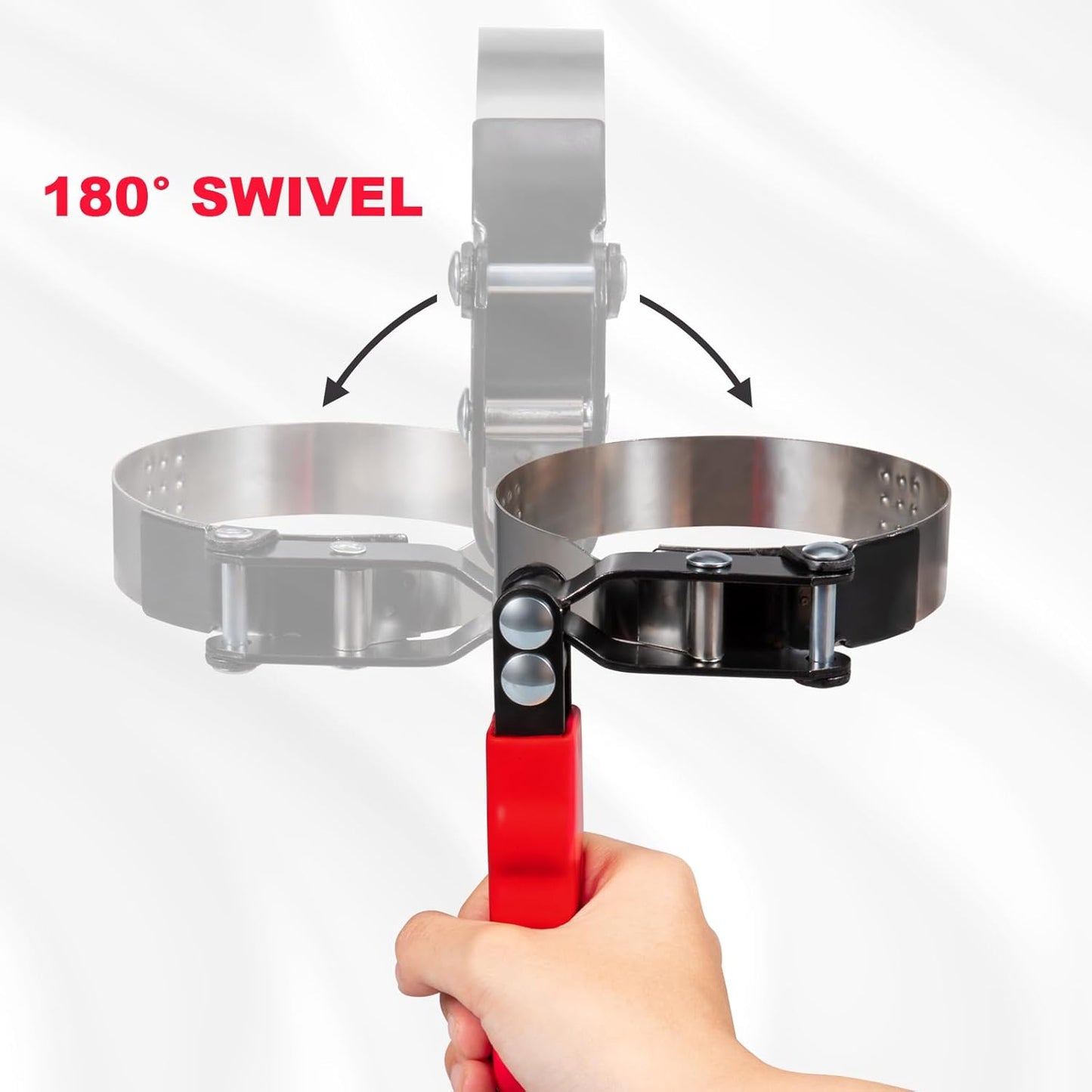 Spurtar Swivel Oil Filter Wrench Set of 5 Adjustable Wrench 2-3/4" to 5-1/4" (70-133mm) 12" Universal Oil Filter Removal Tool for 4S Shop Auto Repair Mechanic DIY Generator Small Engine