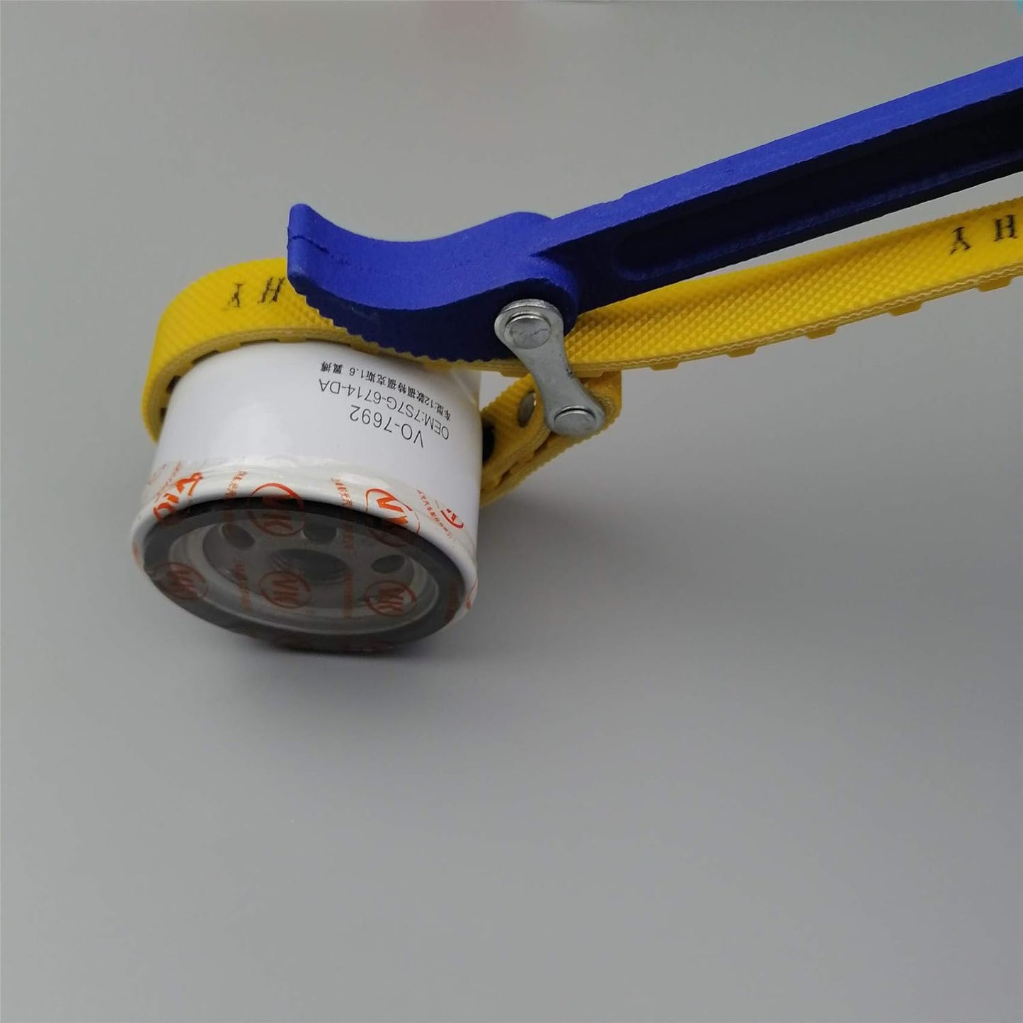 Belt Type Oil Filter Wrench Car Multi-Purpose Adjustable removal Wrench Auto Engine Tools Motorcycle Repair Belt for Filter and Pipe 8 Inch