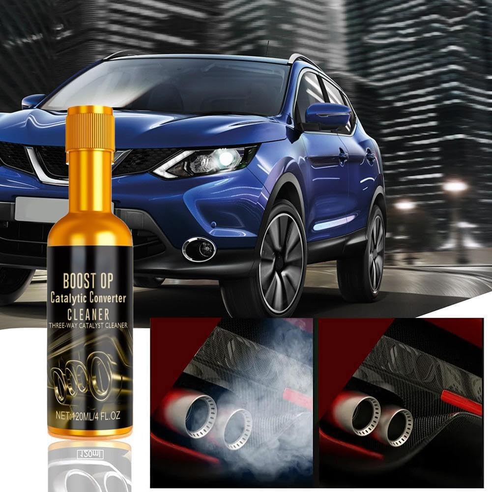 Catalytic Cleaner, Boost Up Catalytic, Boost Up Catalytic Converter Cleaner Auto Parts EngineFuel and Exhaust Pipe Cleaners,Fuel System Treatment Oil for Gas and Diesel Car (2PCS)