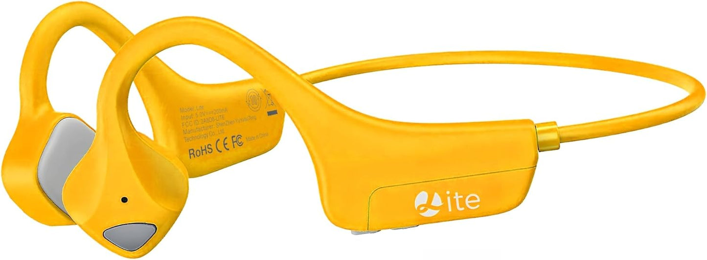 Bone Conduction Headphones Bluetooth - Wireless Open-Ear Headset with Microphones Lightweight Sweat Resistant Waterproof Running Earphones, Long Battery Life