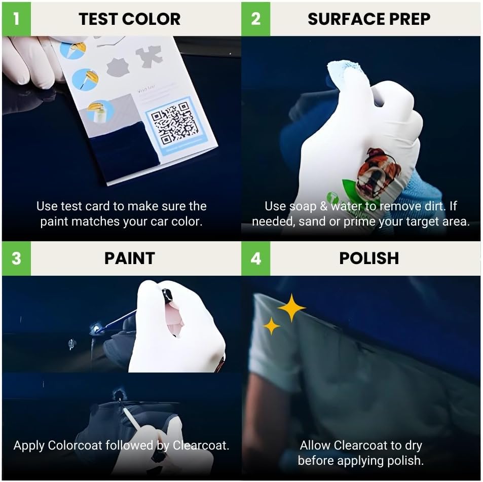 TouchUpDirect 1F7 Classic Silver Metallic Compatible with Toyota Exact Match Touch Up Paint Brush - Preferred Kit