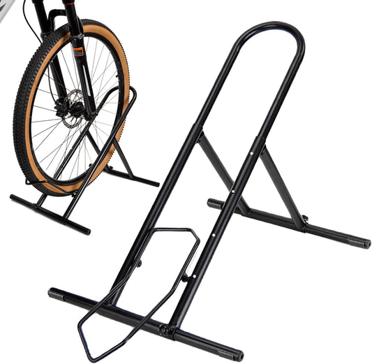 Folding Bike Floor Stand Rack, Portable Bicycle Parking Rack Storage for Garage/Home, Fit 16”-29” Mountain Road Bikes(1 bike rack)