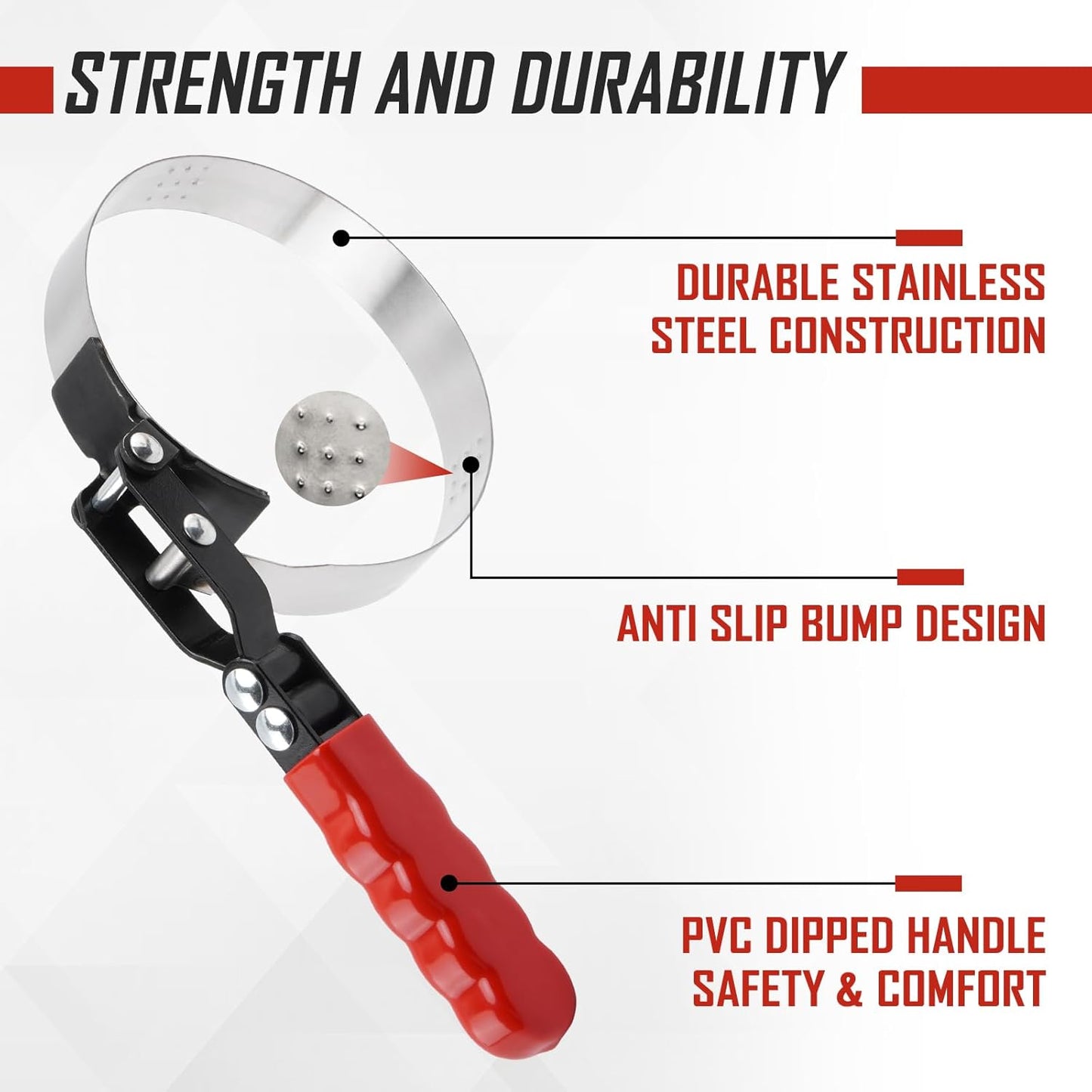 Oil Filter Wrench Set, Oil Filter Removal Tool 2-3/4" - 5-1/4"