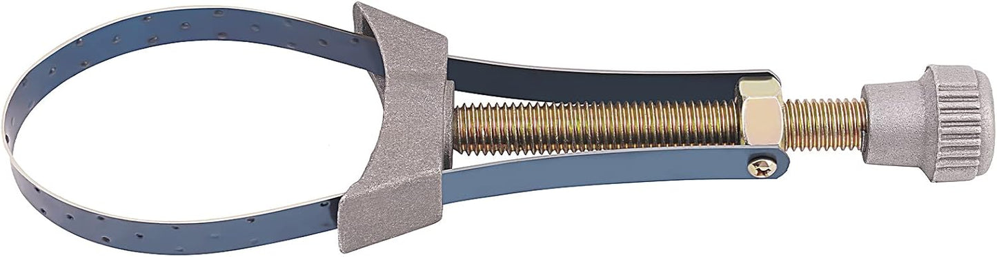 Road Passion 1PC Car Auto Motorcycle Oil Filter Tool Strap Wrench Diameter Adjustable 60mm To 120mm Universal Removal Tools Suction Tweezers Replacement Tips Strap Wrench