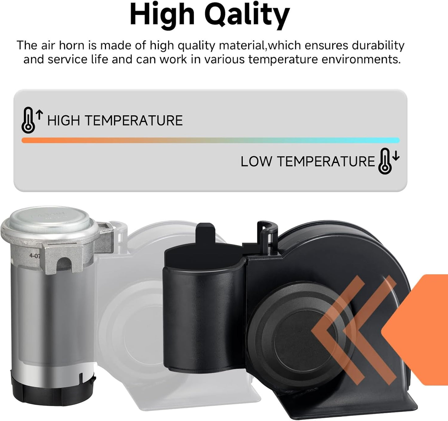 Pack of 2 Car Horn,Train Horns for Truck,Super High Pitched Train Horn for Car, Waterproof Snail Horns for Motorcycles, Cars, Trucks,Trains and Ships