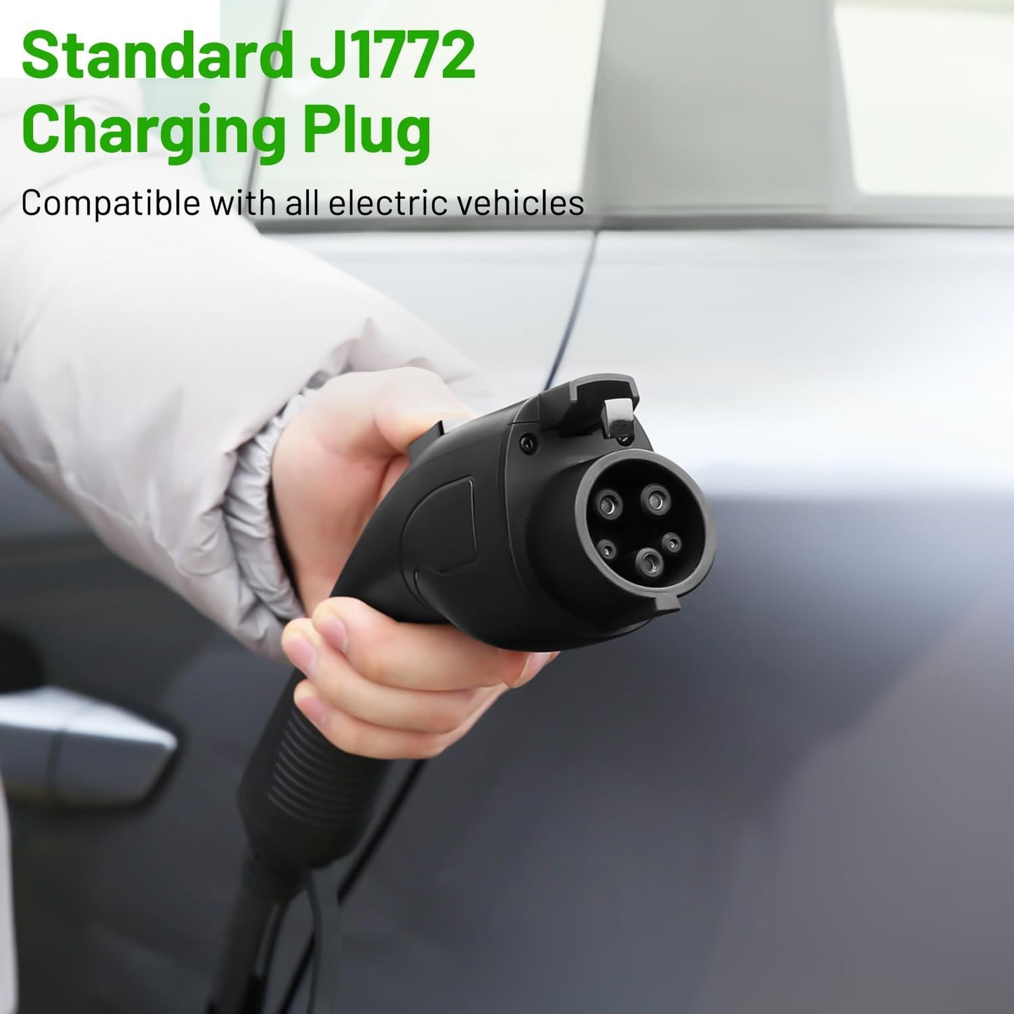 SBB Home Smart Level 2 EV Charger up to 48Amp, 240V Indoor/Outdoor Fast Car Charging Station with App, Wi-Fi Enabled EVSE, Hardwired Electric Car Charger Compatible with All EV Models