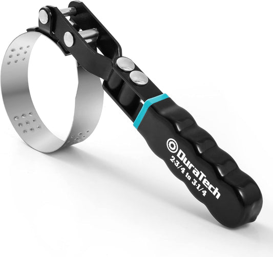 DURATECH Small Swivel Oil Filter Wrench, Oil Filter Removal Tool Fits Filters 2-3/4" to 3-1/4", Perfect for Car Repair Tools