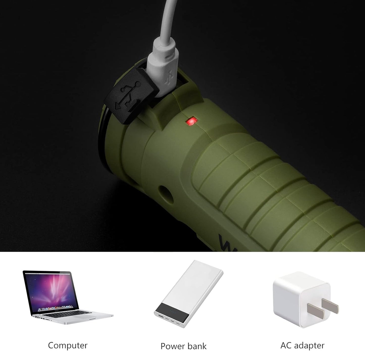 4 Pack Rechargeable LED Work Lights with Magnetic Base and 360° Rotation, 5 Modes for BBQ, Camping, Reading, and Car Repair