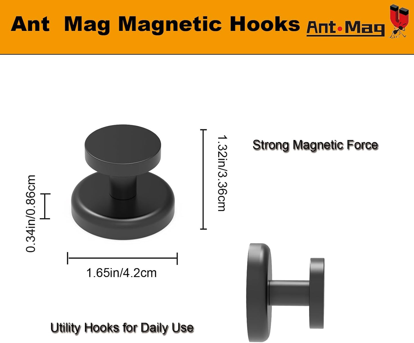 Ant Mag Magnet Hooks Heavy Duty 160lbs for Coat Hanging Strong Magnet Hangers for Metal Surface Great Organization for Cruise Cabinet Door Kitchen Room Office