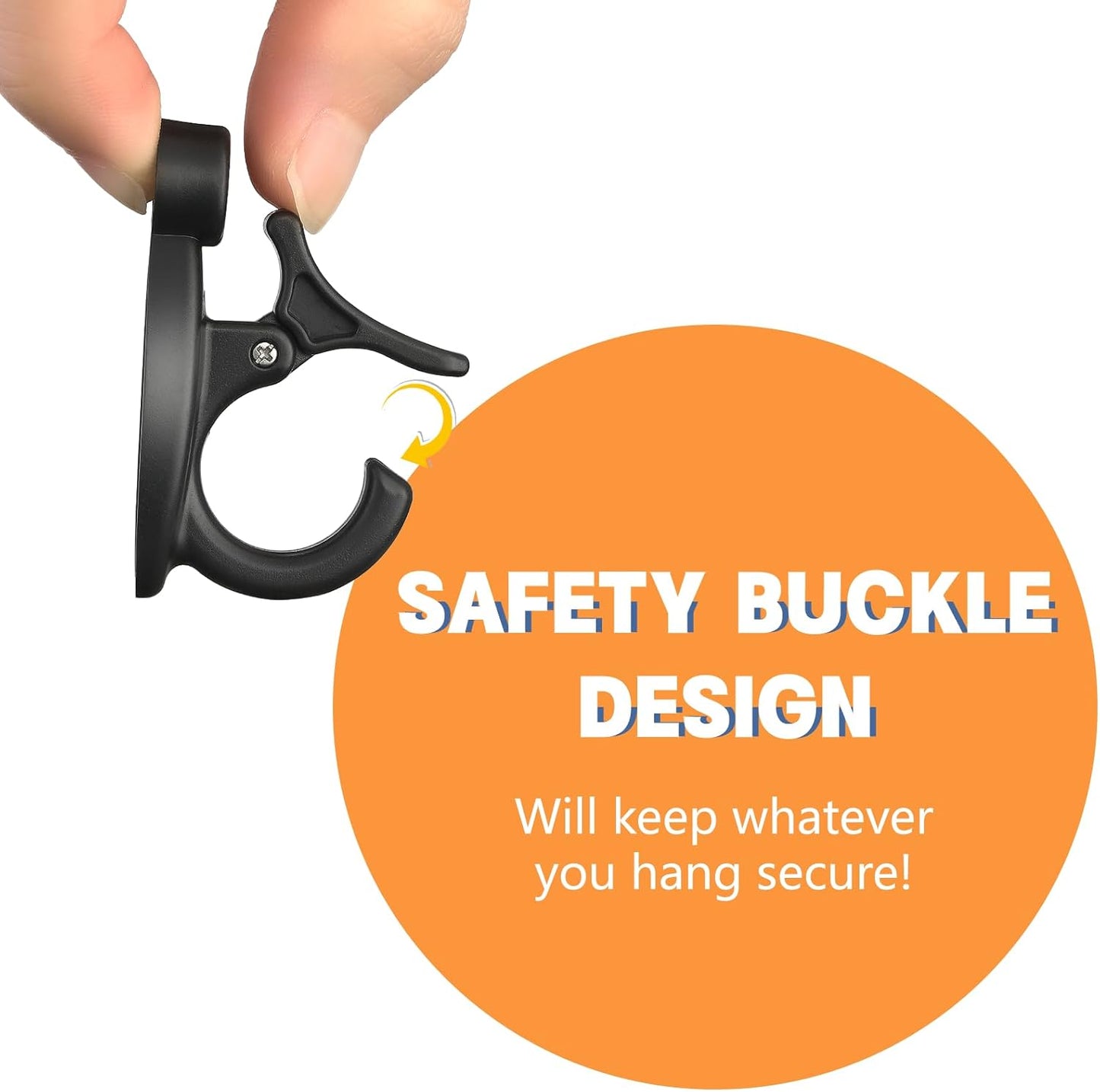 24 Pcs String Light Hooks, Screw in Hooks for Hanging String Lamp, Wire, Plants Pot, Wind Chimes, Patio Fairy Light Cord Holder with Buckle, Outdoor Concrete Wood Wall Halloween Xmas Decor Q Hanger