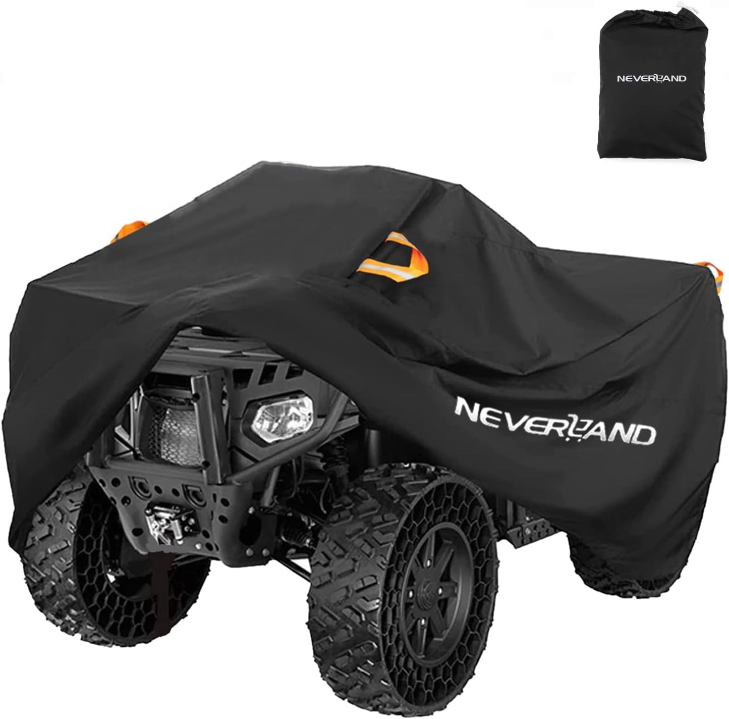 NEVERLAND ATV Cover Waterproof Heavy Duty 4 Wheeler Cover Quad Cover All Season Weather Proof Outdoor UV Protection for Polaris Yamaha Suzuki Honda (Black XLarge)