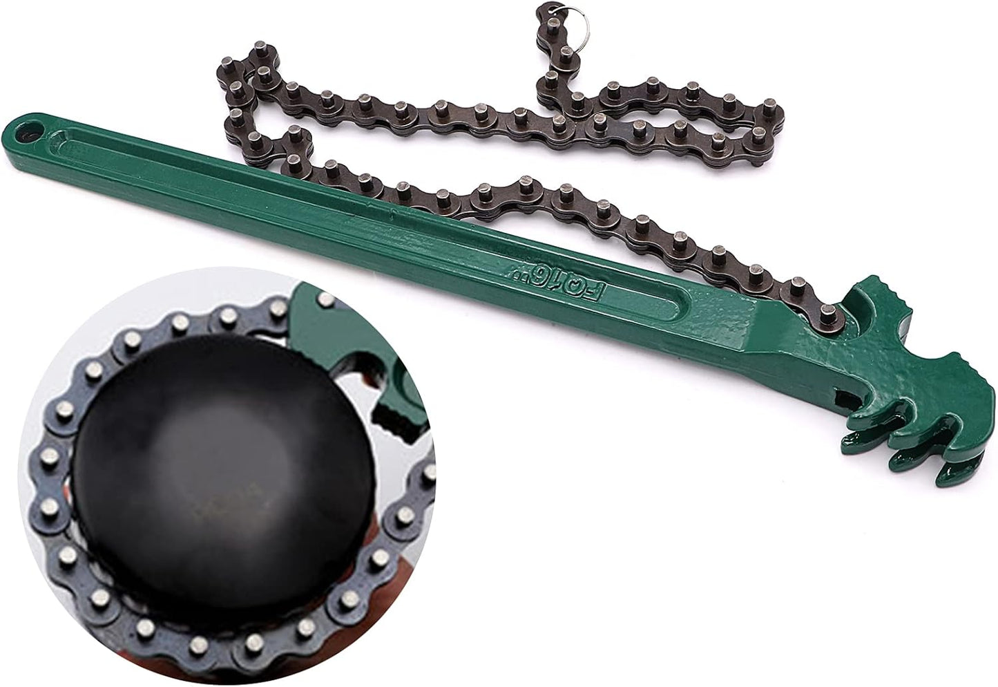 16 Inch Heavy Duty Reversible Chain Wrench for 1.5" to 7.5" Diameter Oil & Fuel Filter