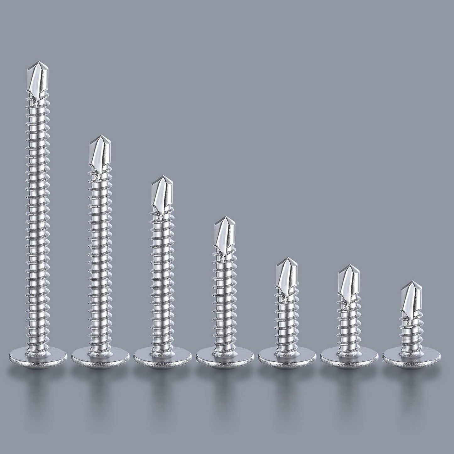(150 pcs) Wensilon #10×1-1/2”for Sheet Metal Self-Tapping Screws 410 Stainless Steel Truss Head High-Strength Quick Tapping Screws