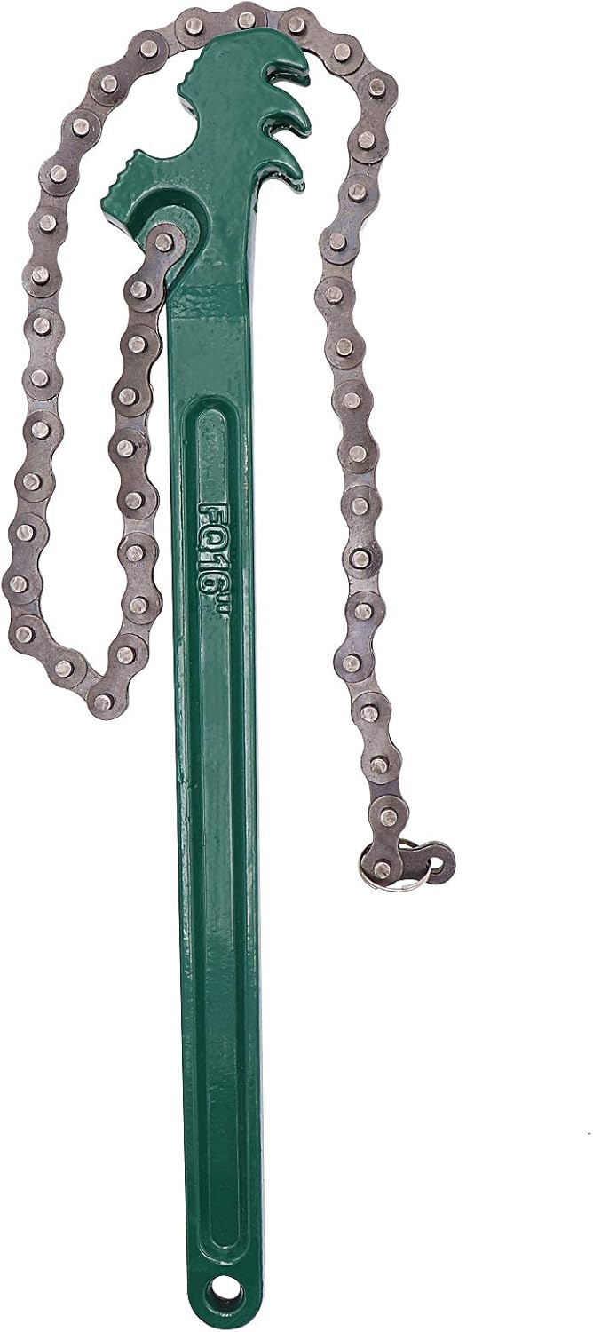 16 Inch Heavy Duty Reversible Chain Wrench for 1.5" to 7.5" Diameter Oil & Fuel Filter