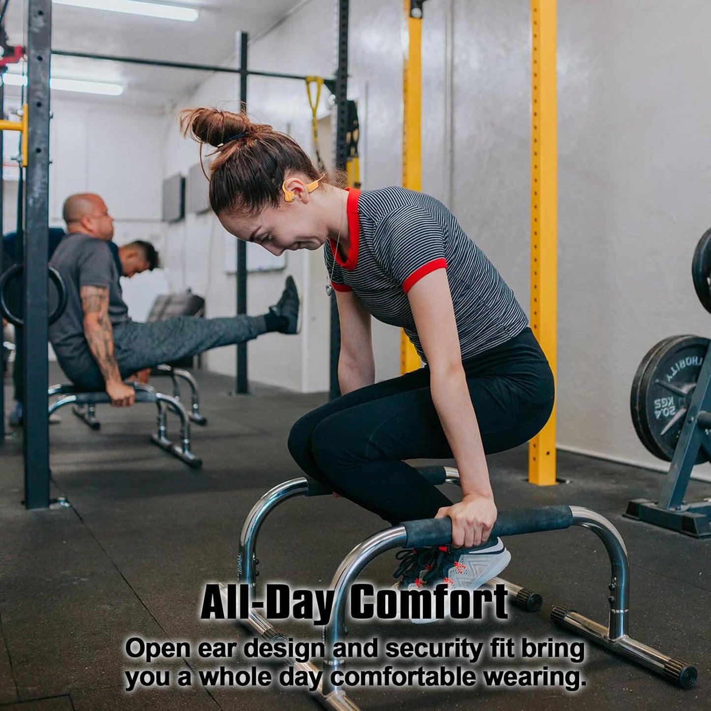 Bone Conduction Headphones Bluetooth - Wireless Open-Ear Headset with Microphones Lightweight Sweat Resistant Waterproof Running Earphones, Long Battery Life