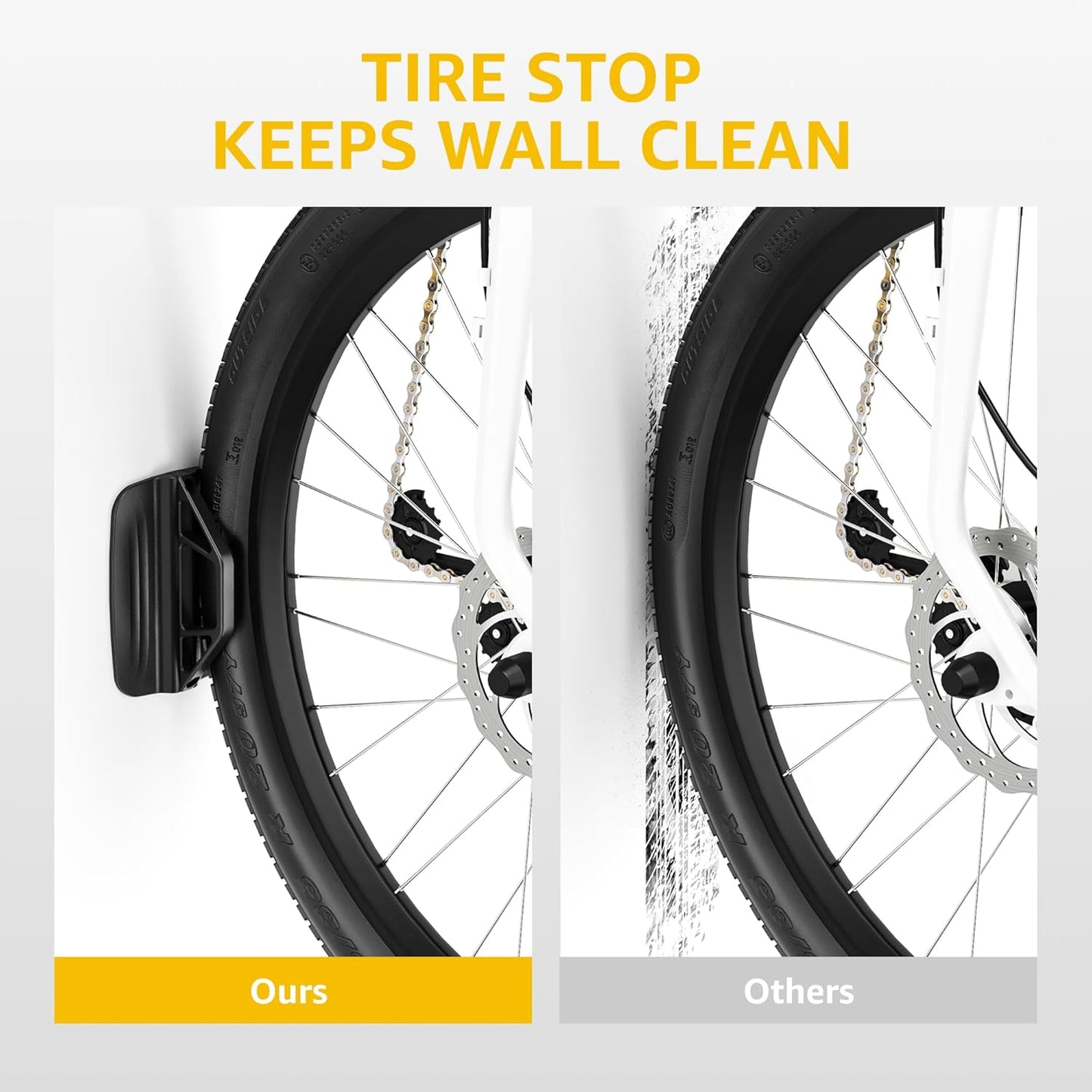 monTEK Swivel Bike Wall Mount, Bike Hangers for Garage, Space-Saving Vertical Bike Rack, Sturdy Bike Storage Rack Holds Up to 66lbs, Easy to Install, 2 Pack