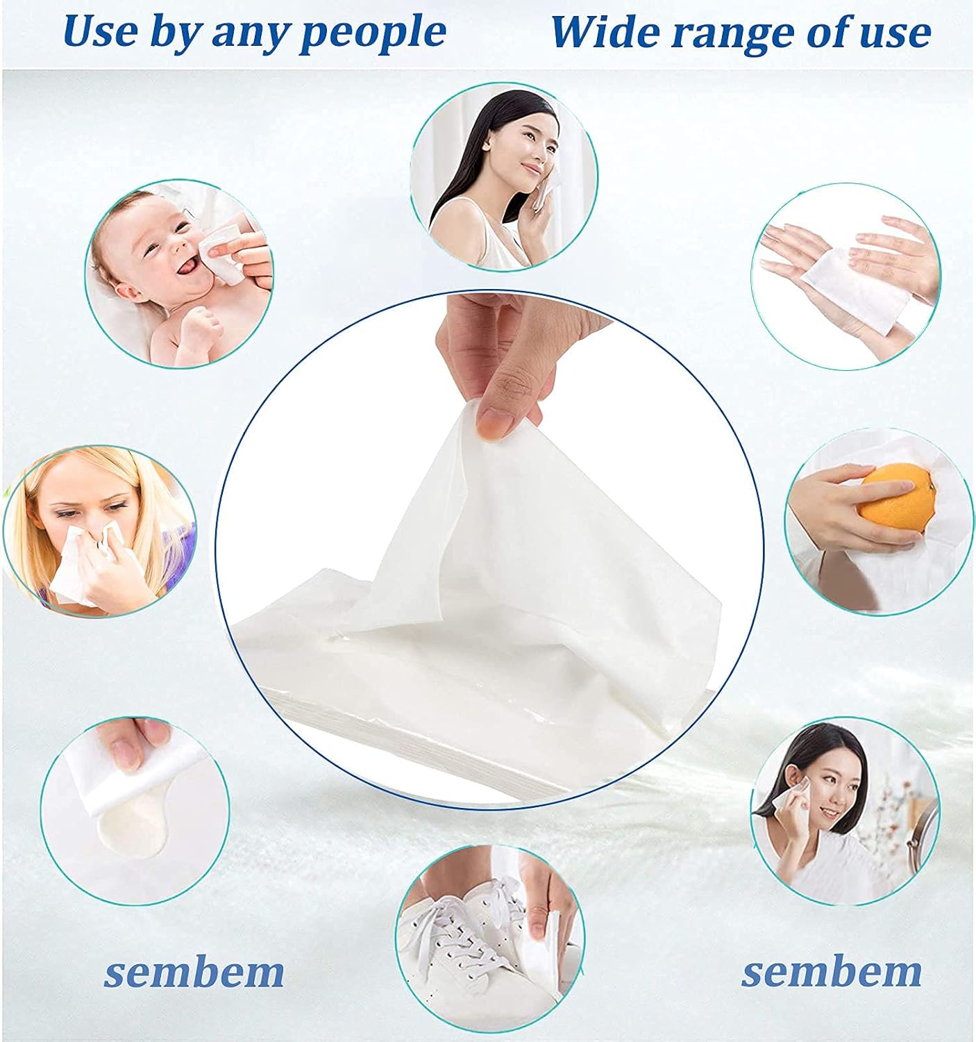 Car Tissue, Auto Visor Tissue Refills for Car Tissue Case, Napkin Holder Refill, Nice Tissue for Sun Visor Box, Car Travel Tissues, Soft and Smooth, 3-Ply, 12 Packets, 360 Sheets