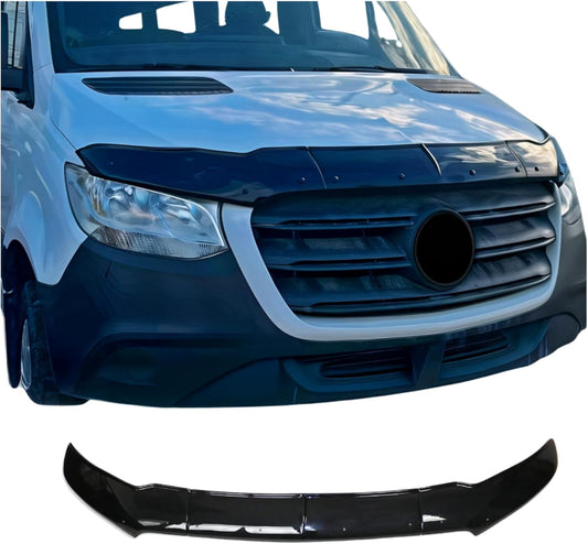 OMAC Front Bug Shield Hood Deflector for Mercedes Sprinter W907 910 2019-2025, 3 Pcs, All Weather, Black
