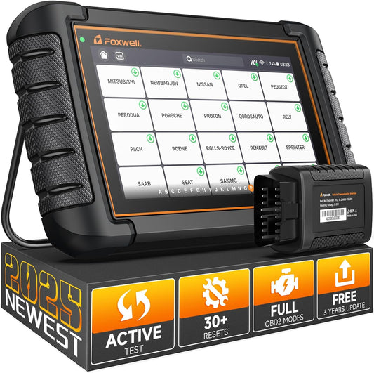 FOXWELL NT809BT Bidirectional Scan Tool, OBD2 Scanner Diagnostic Tool with 30 Maintenances, All System Code Reader for Cars and Trucks, Wireless Automotive Diagnostic Tools, FCA Support, 3-Year Update