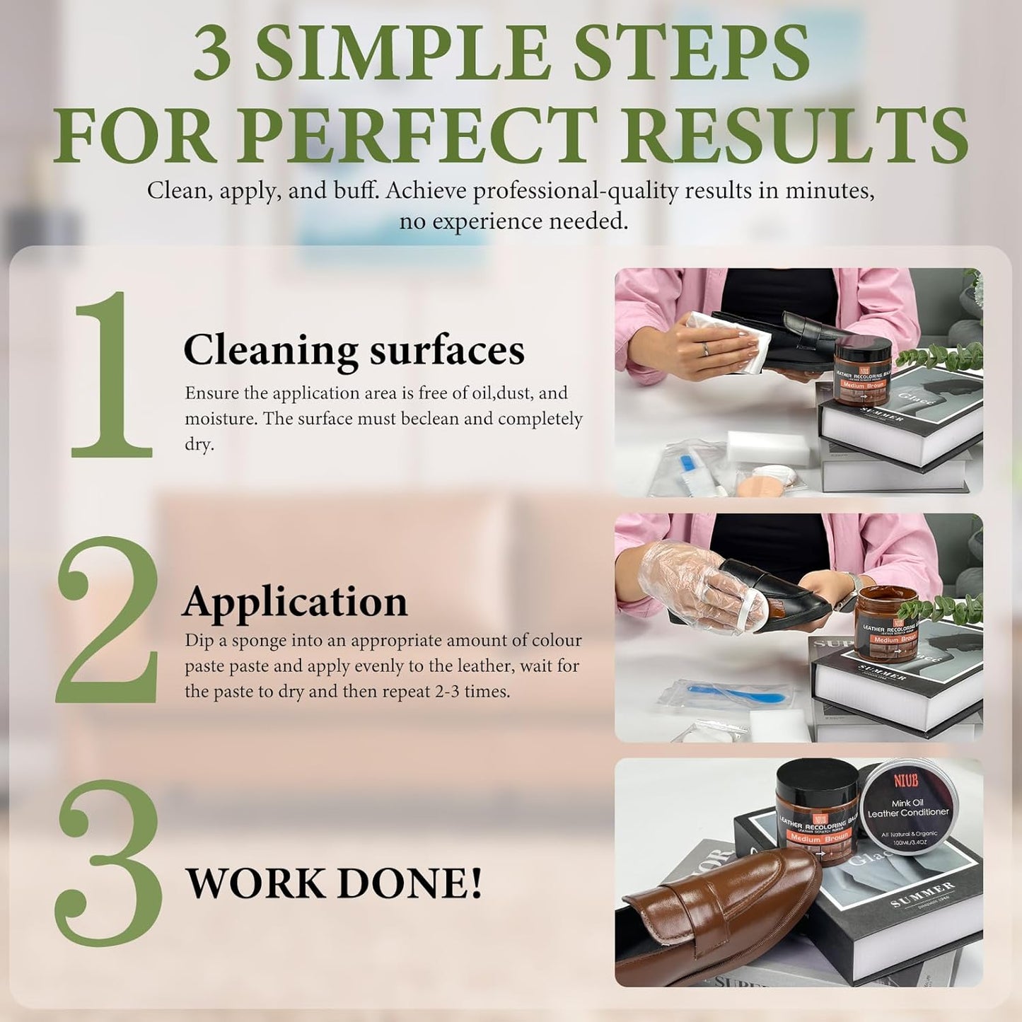 Leather Recoloring Balm Leather Color Restorer Scratch Repair Leather Paint for Furniture Couches Car Seats Shoes Bags Leather Dye and Restorer Restores Faded and Scratched Leather-Dark Gray