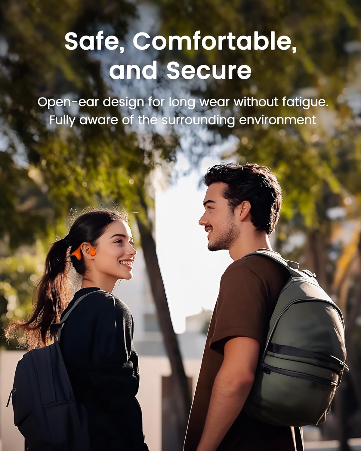 Aerra Bone Conduction Sport Headphones, IP67 Waterproof Workout Earphones, Open-Ear, Wireless Bluetooth with Mic, Secure and Comfortable for Running and Cycling, Pink and Purple