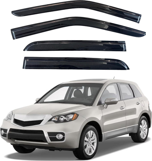 KPY Window Visor Compatible with Acura RDX 2007-2012, 4PC Rain Guard Side Window Vent Deflectors Tape-On Mugen Style, 2007 2008 2009 2010 2011 2012