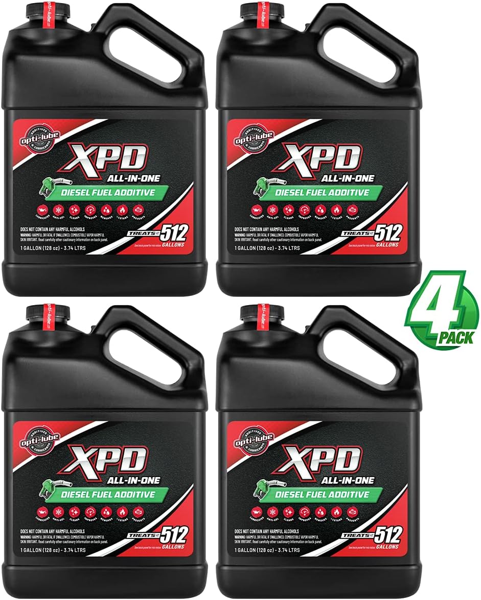 Opti-Lube XPD All-Season Diesel Fuel Additive - Gallon (4 Gallons (Treats 2048 Gallons))