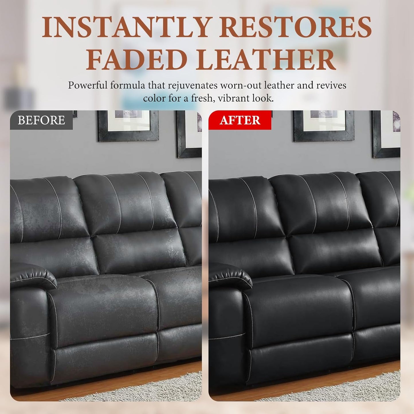 Leather Recoloring Balm Leather Color Restorer Scratch Repair Leather Paint for Furniture Couches Car Seats Shoes Bags Leather Dye and Restorer Restores Faded and Scratched Leather-TAN