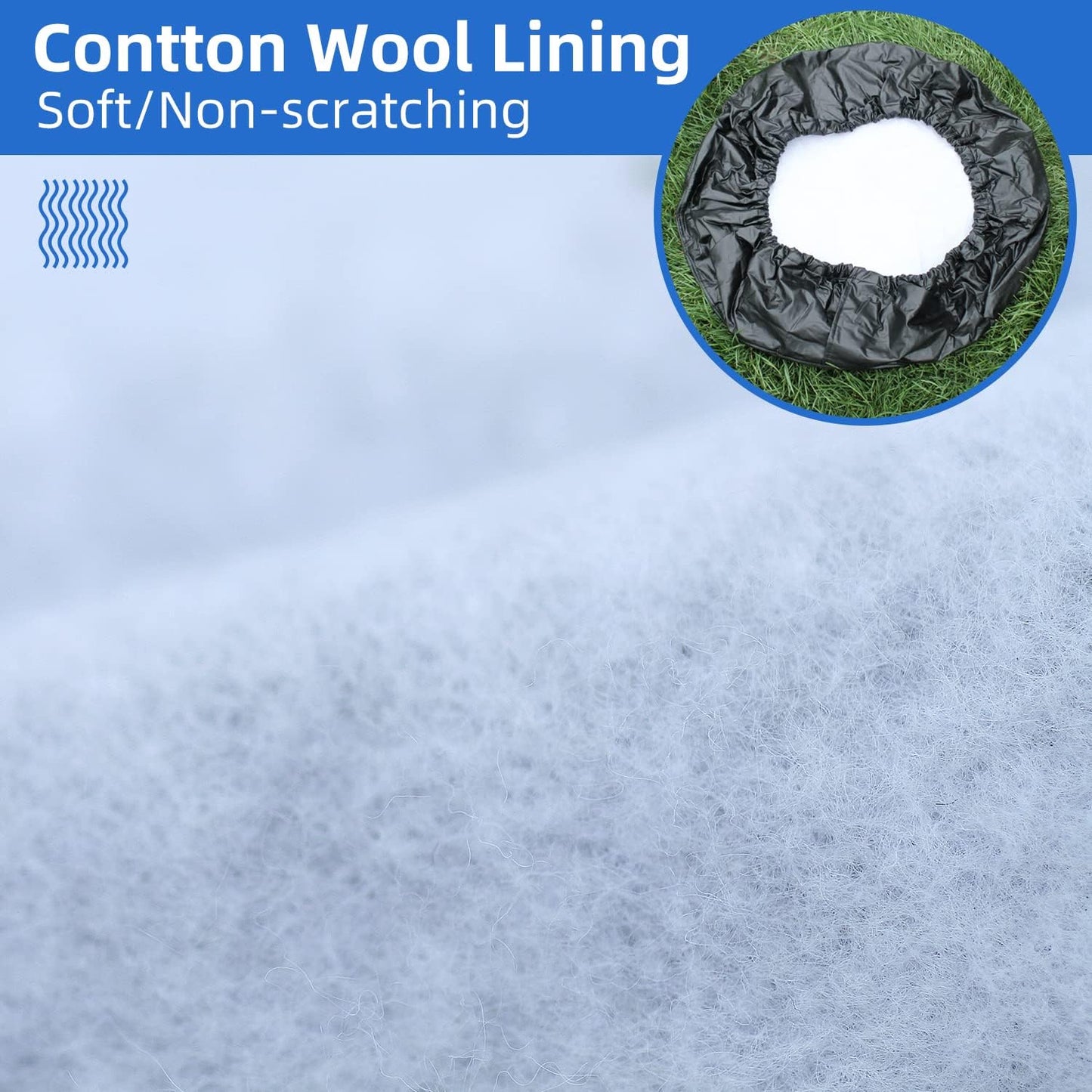 RV Tire Covers 4 Pack, Waterproof Thickening Leather Tire Cover for RV Wheel Trailer Camper, Universal Fits Tire Diameters 33-35 inches, Black