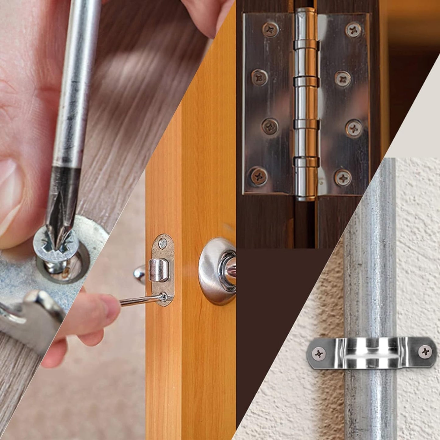 #12 x 3/4" Wood Screw 100Pcs 18-8 (304) Stainless Steel Screws Flat Head Phillips Fast Self Tapping Drywall Screws by SG TZH