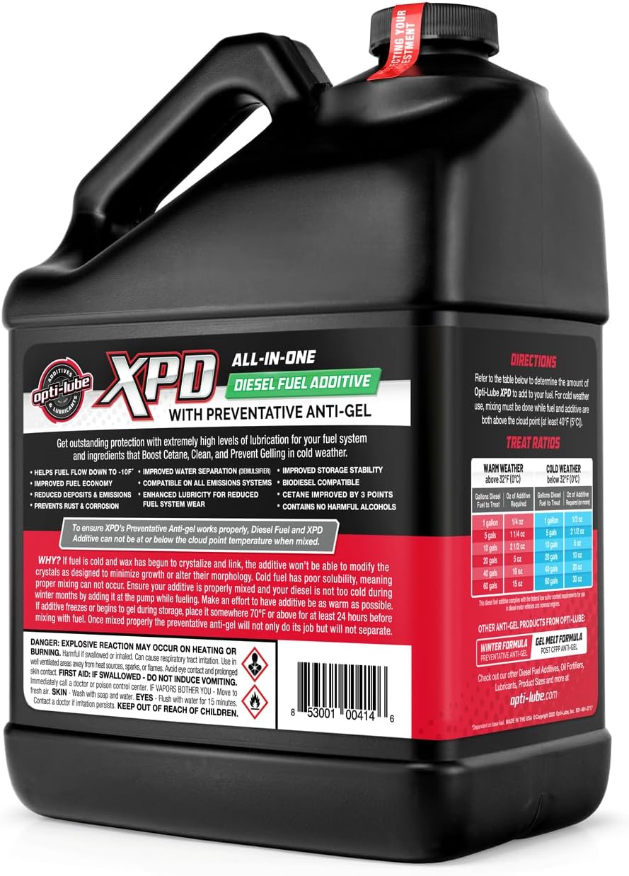 Opti-Lube XPD All-Season Diesel Fuel Additive - Gallon (4 Gallons (Treats 2048 Gallons))