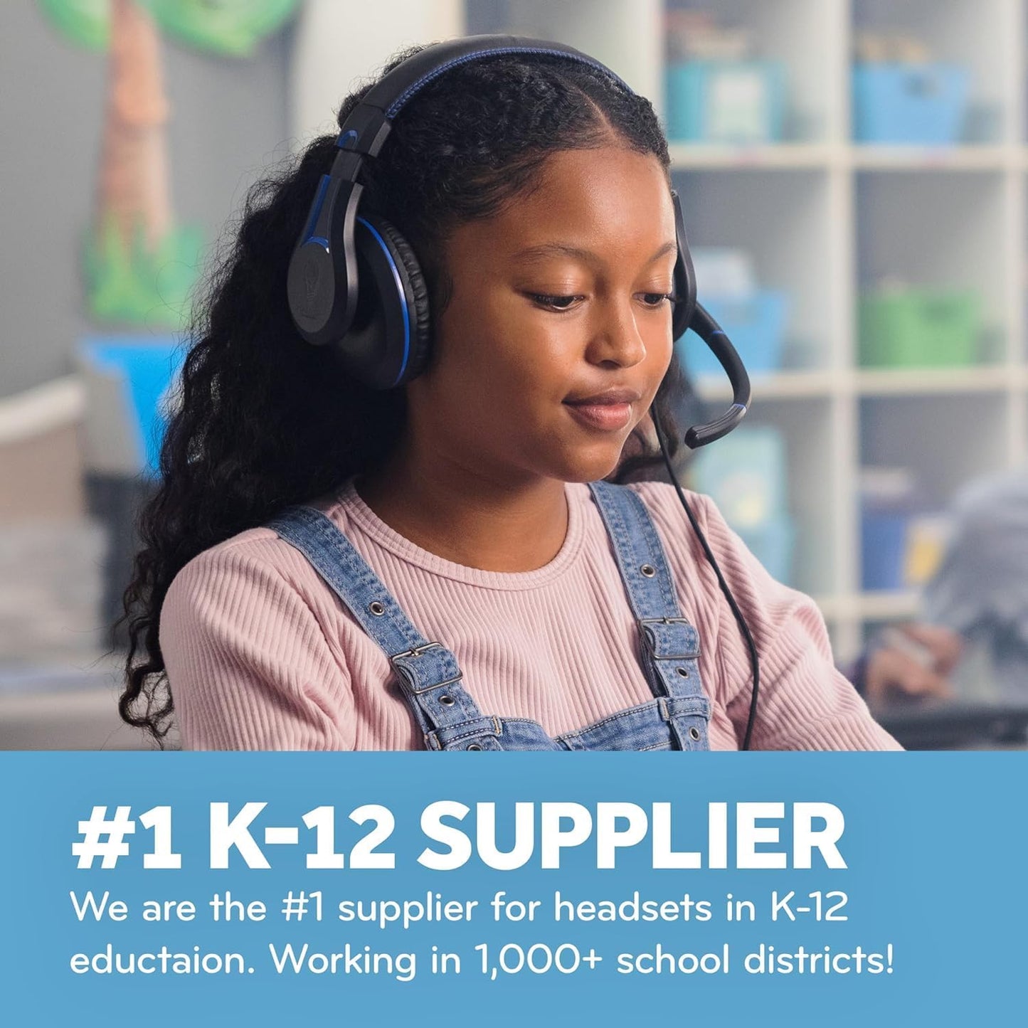 TWT Audio Classroom Headsets with Microphone – Duro TW210 2nd Gen Over Ear Wired Headphones Bulk 20 Pack, Durable, Comfortable 3.5mm Headset with Mic for School, Labs, Testing, Students